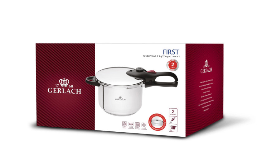 Pressure cooker First with handle 6.0 l