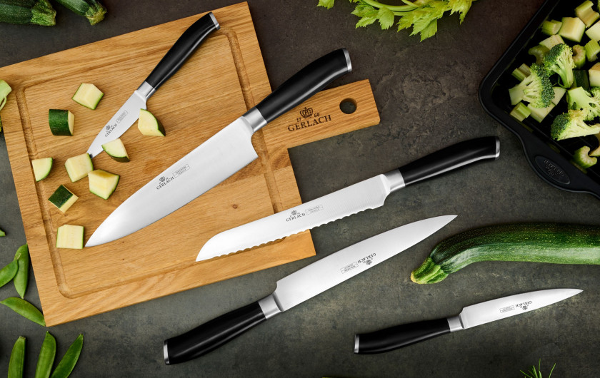 Set of knives in block DECO BLACK