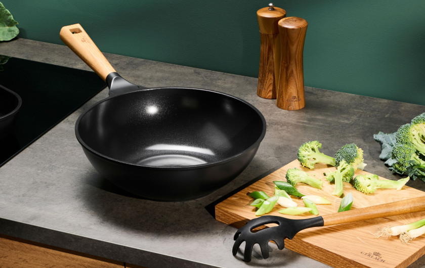 Gerlach Wok frying pan NATUR 28 cm