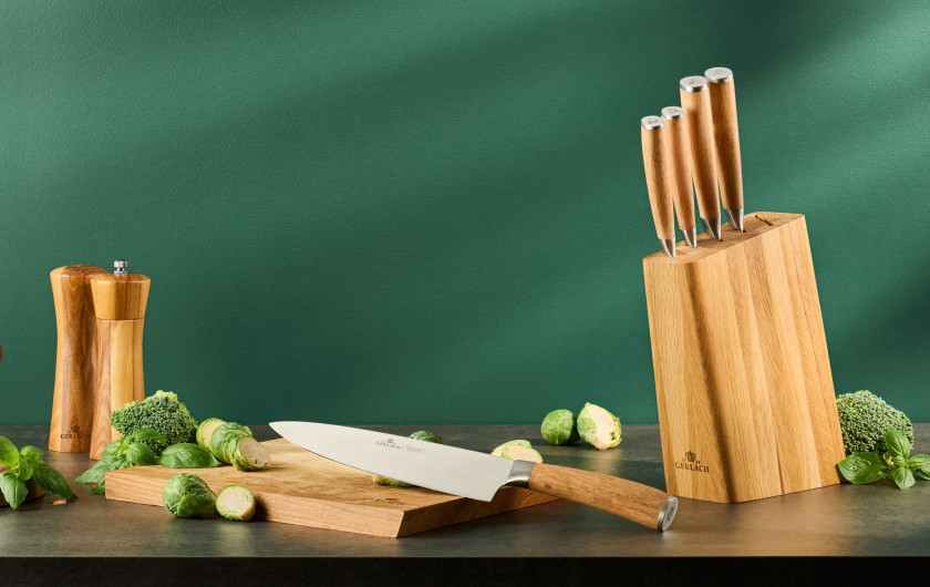 Set of knives in NATUR block