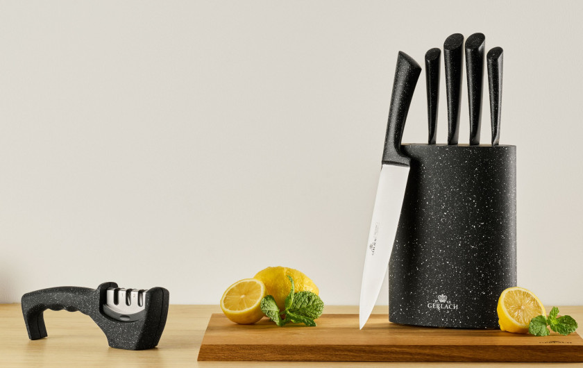 Knife set in block GRANITEX