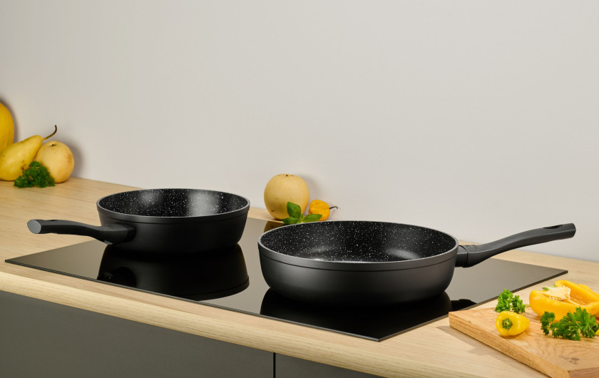 GRANITEX 24 cm deep frying pan with ceramic coating