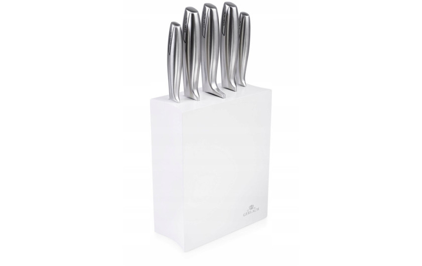 Set of knives in white MODERN block