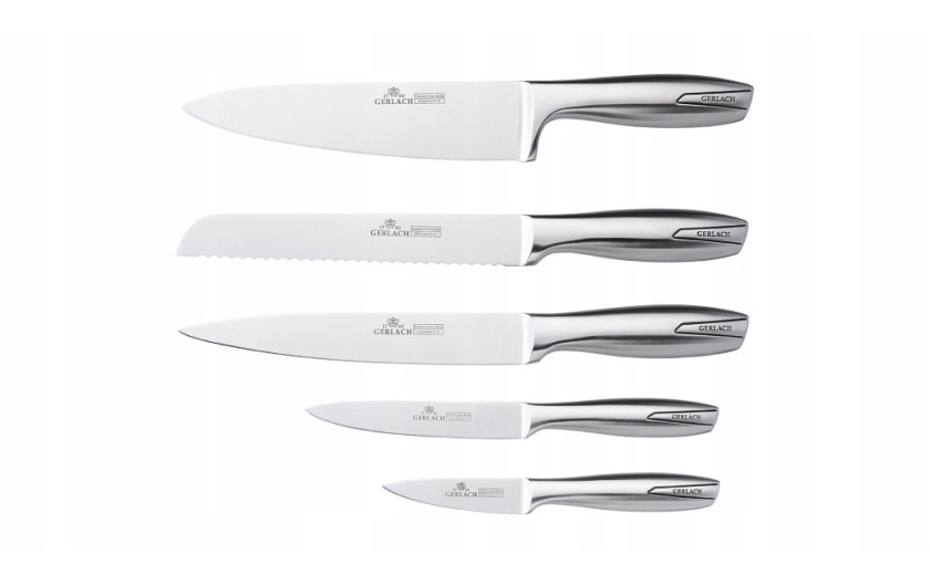 Set of knives in white MODERN block