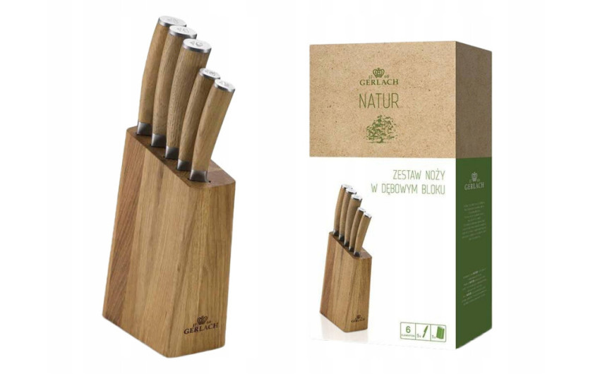 Set of knives in NATUR block