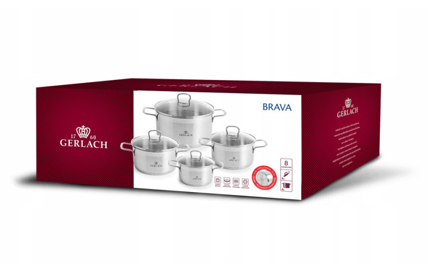 8-piece pot set BRAVA