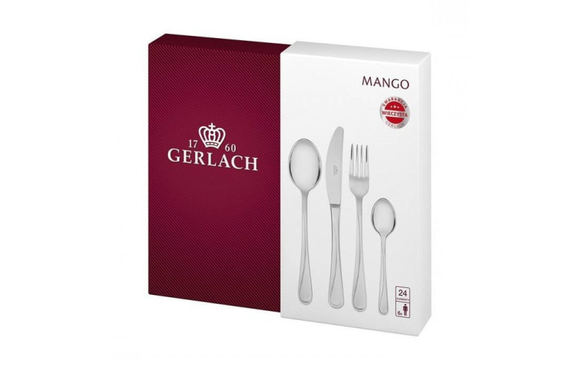 Cutlery set 24 pieces gloss MANGO