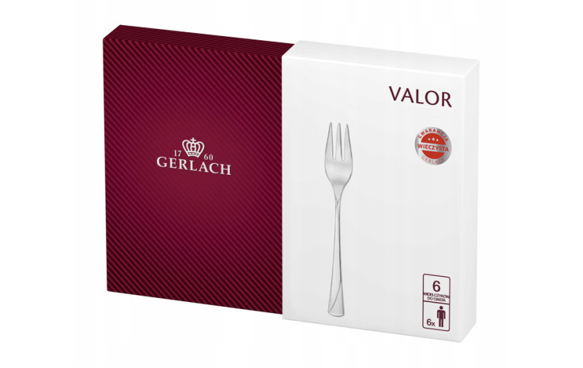 Gerlach Valor NK58C Cake Fork glossy 6pcs