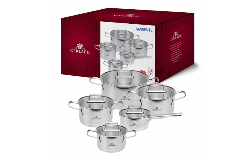 10-piece pot set AMBIENTE