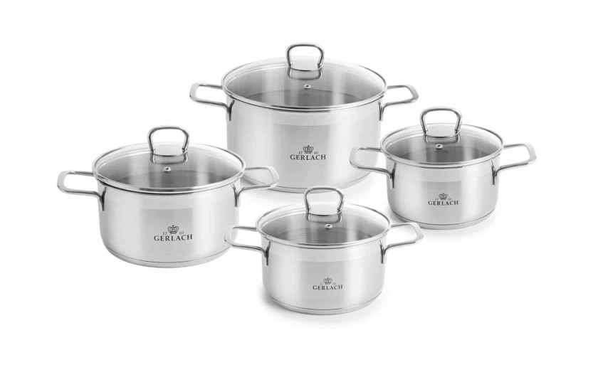 8-piece pot set BRAVA + 3x knives