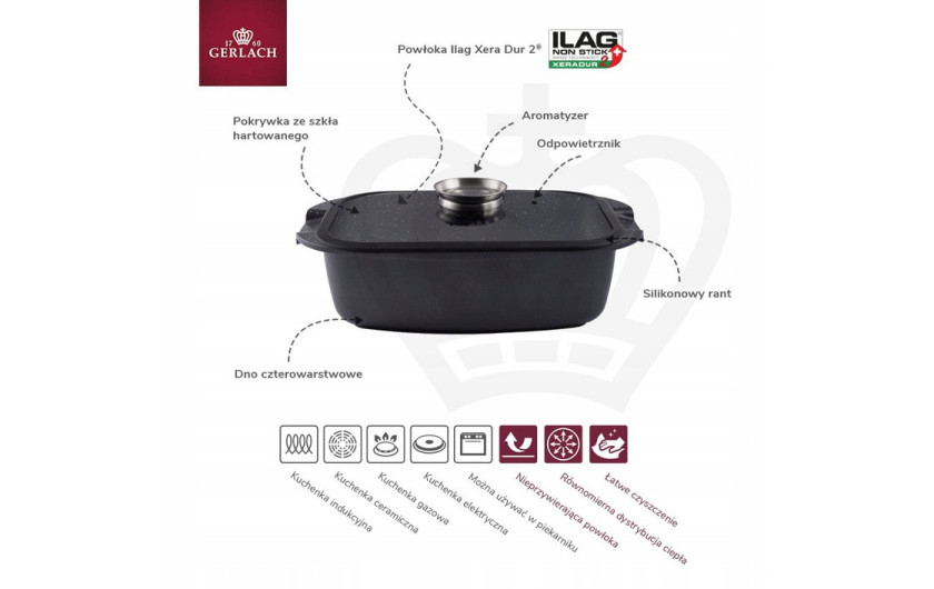 Induction roasting tray GRANITEX