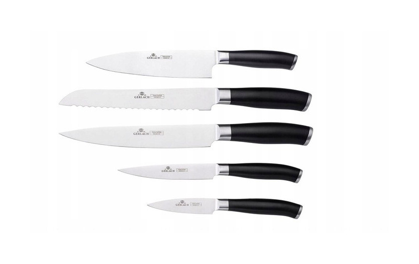 Set of knives in block DECO BLACK