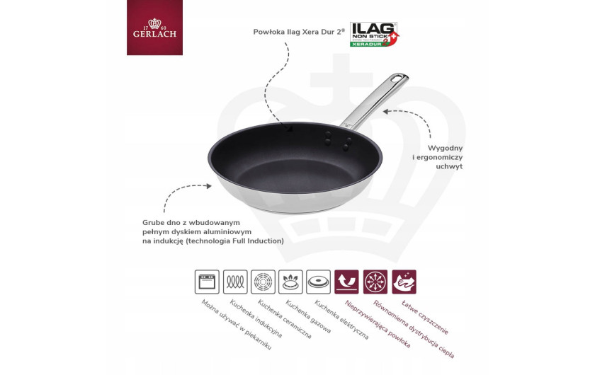 SOLID LITE 24 cm frying pan with ceramic coating