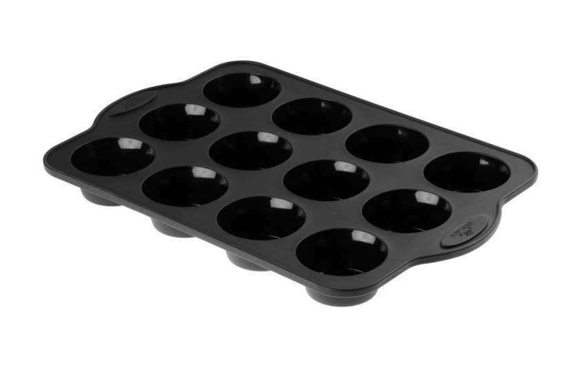 Silicone baking tin for 12pcs muffins SMART BLACK