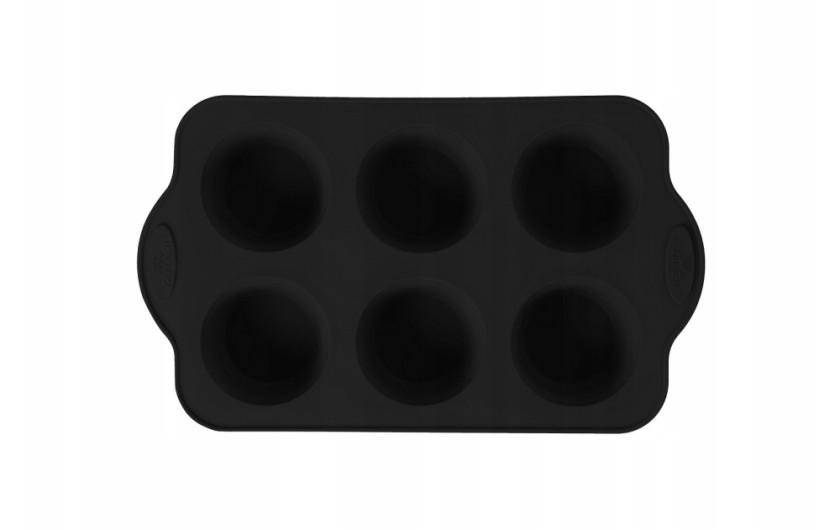 Silicone baking tin for muffins 6pcs SMART BLACK