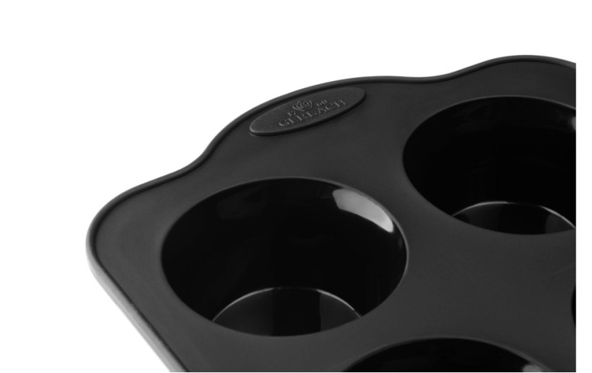 Silicone baking tin for muffins 6pcs SMART BLACK