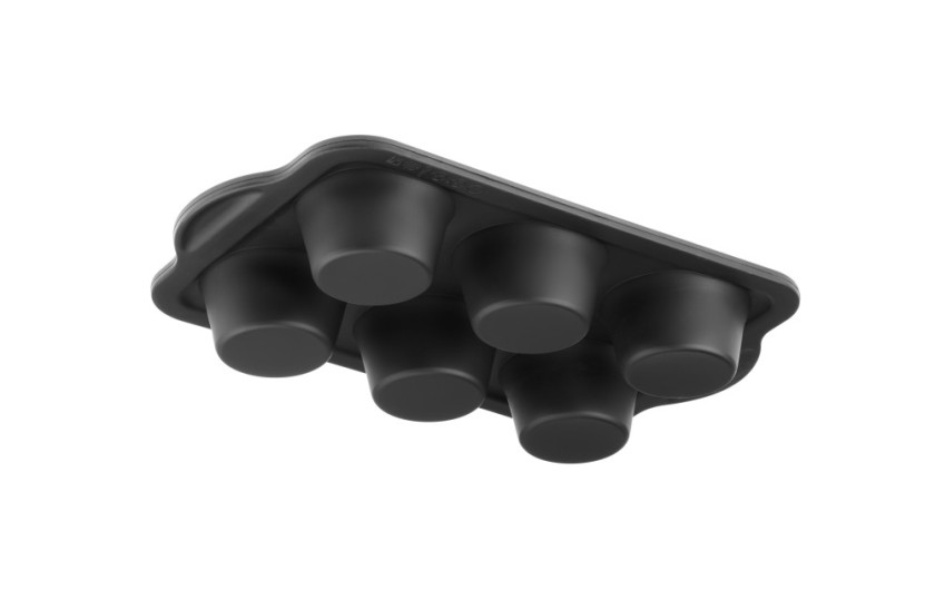 Silicone baking tin for muffins 6pcs SMART BLACK